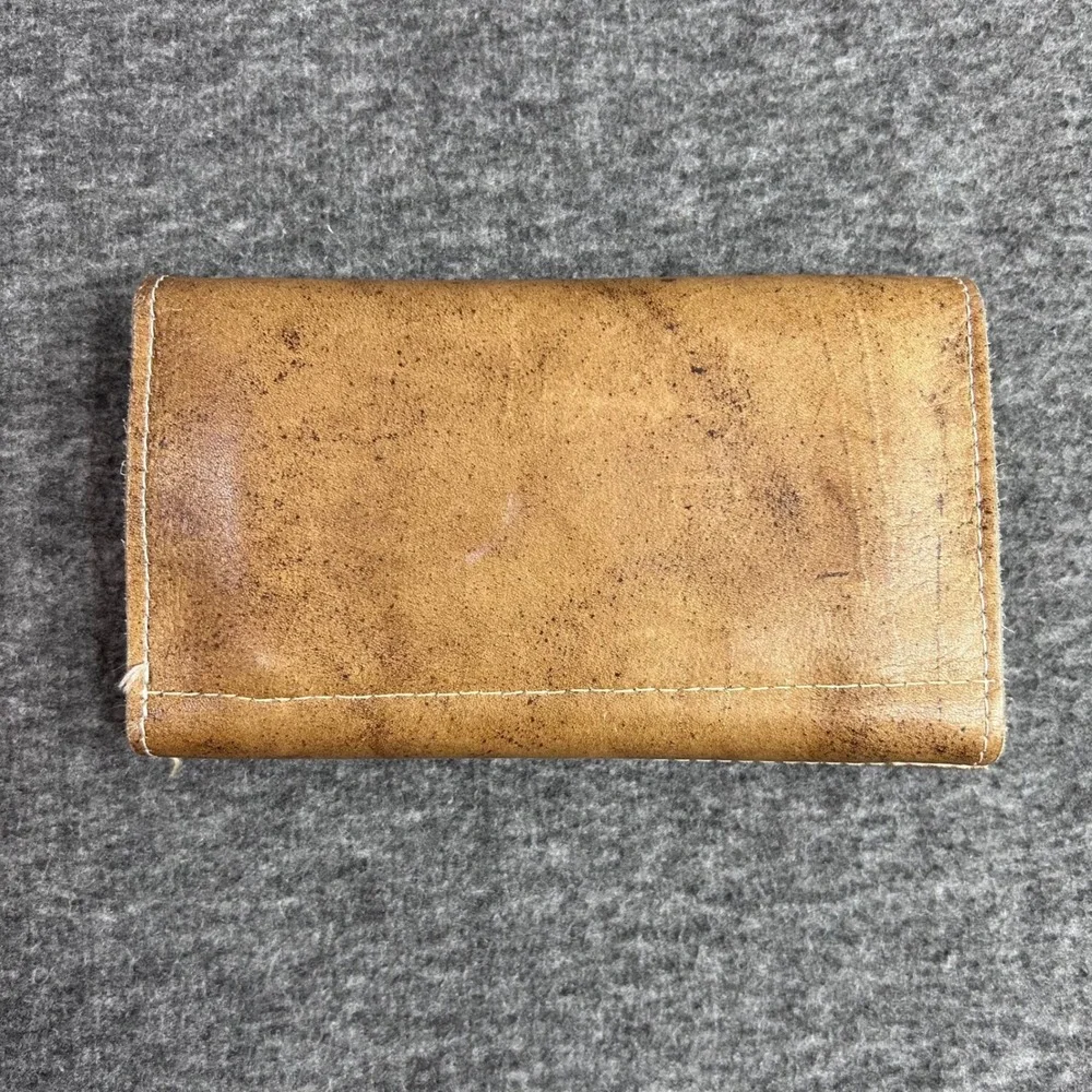 Creative House Richardson TX Vintage Leather Trifold Wallet Top Grain Cowhide